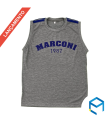 Uniforme Marconi - Camiseta Regata Cinza
